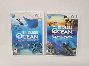 Endless Ocean: Blue World Nintendo Wii Complete CIB & Endless Ocean No Manual - Picture 1 of 12