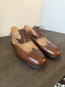 Church’s Spectator Prima Clase Handmade Brown Oxford Wingtip Shoes Size 12 M - Picture 1 of 24