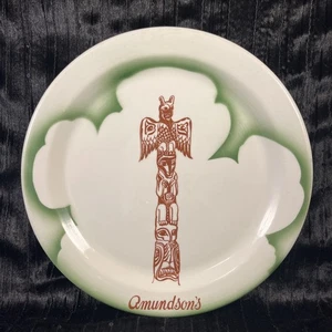 Vtg Jackson China AMUNDSON'S Restaurant Totem Pole Plate Platter Indian Tribal - Picture 1 of 11