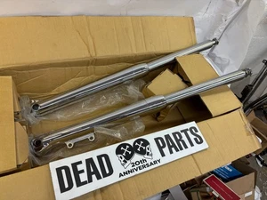 Harley new chrome FXTD Softail Deuce front fork legs tubes assemblies 01-07 - Picture 1 of 5