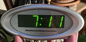 Timex Alarm Clock Radio Nature Sounds Retro #T233G Tested & Works -Green Numbers - Picture 1 of 7