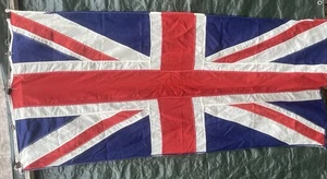 Vintage genähte Union Jack Flagge 6'x3' Panel genäht Baumwolle 1970er - Bild 1 von 7
