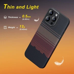 Coque iPhone 16 Pro 6,3", Fibre Aramide avec 0,5mm Slim Design Minimaliste Afterglow - Photo 1 sur 6