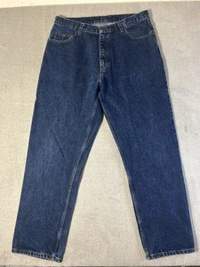 Bill Blass Jeans Men’s 36x32 Blue Dark Wash Denim Straight Leg Loose Fit - Picture 1 of 15