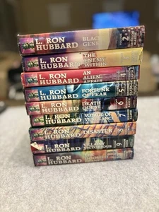 Vintage MISSION EARTH L Ron Hubbard Complete Set Vols 2 - 10 Hardcover Book Lot - Picture 1 of 9