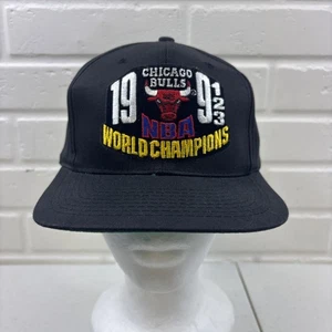 Vintage Snapback Hat 1991 92 93 NBA Champions Chicago Bulls Michael Jordan - Picture 1 of 8