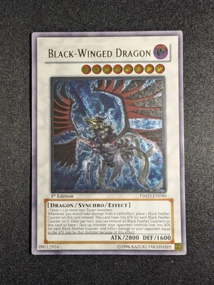 Yugioh - Black-Winged Dragon TSHD-EN040 1st Edition Ultimate Rare LP - Image 1 of 3