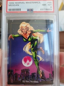 Meggan  PSA 8 1992 Marvel Masterpieces #55 NM MINT Card Captain 2 X-Men Mutant - Picture 1 of 12
