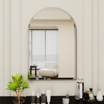 Arched Bathroom Mirror, 24X32 inch Arched Frameless Mirror, Arch Wall Mirror，... - Image 1 of 4