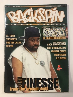 BACKSPIN HIPHOP MAGAZINE GRAFFITI GERMAN CES FX AL TARIQ LORD FINESSE ROOTS RARE - Image 1 of 4
