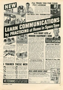 Magazine Print Ad NATIONAL RADIO INSTITUTES 1955 Transmission FCC License Course - Imagen 1 de 1
