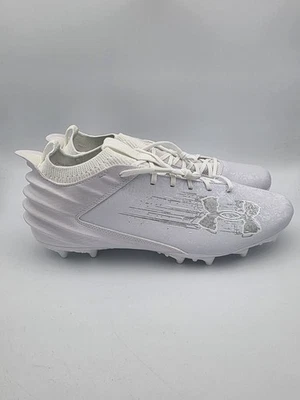 Under Armour Blur Smoke Suede 2.0 MC Football Cleats Men 3027978-101 White Sz 14 - Image 1 of 4