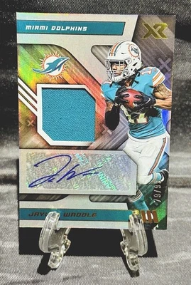 2022 Panini XR  Football JAYLEN WADDLE Patch Auto Holo #79/99 - Image 1 of 2