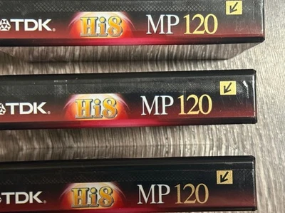 Fita Filmadora TDK Hi8 MP120 P6-120H8MP, Pacote com 3 Nova - Imagem 1 de 4