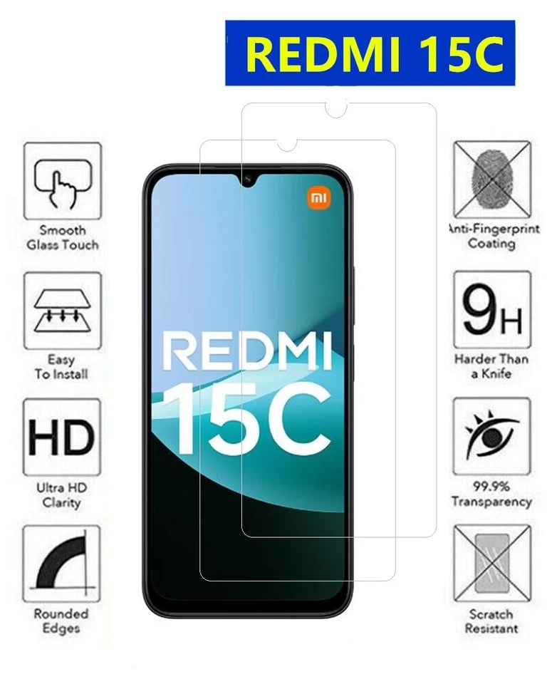 [2 Pezzi] Pellicola in vetro TEMPERATO per Xiaomi Redmi 15C - Immagine 1 di 1