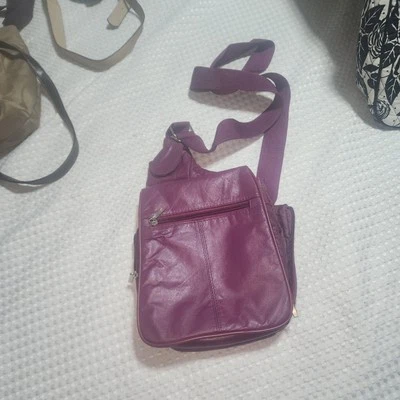 BUXTON EUC VINTAGE LEATHER TRAVEL CROSSBODY BAG ORGANIZER  - Image 1 of 4