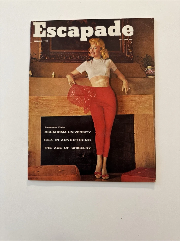 ESCAPADE MAGAZINE DEC 1958 OKLAHOMA UNIVERSITY JEANNE GALLAGHER BUNNY YEAGER Foto 1 de 1