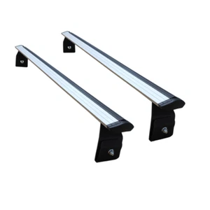 For Land Rover Range Rover Classic 1970-1994 Cross Bars Rain Gutter Alu Silver - Picture 1 of 4