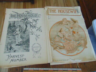 2 Antique Magazines- Oct. 1896 Household & Sept. 1911- Fiction, Fashions ++ • 3.99£