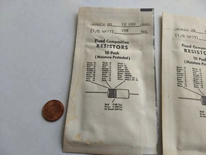 1/2 Watt 10% 12k Ohm Kohlenstoff Zusammensetzung Widerstand NOS mil spec 10er Pack (2) - Bild 1 von 7