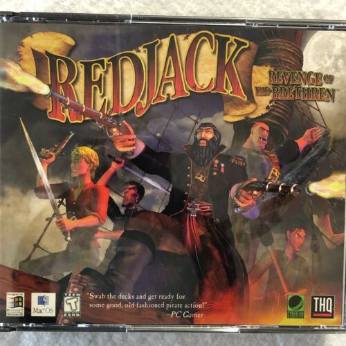 Juego de PC Redjack Revenge Of The Brethren Windows 95 y Mac Pirate 3 discos 