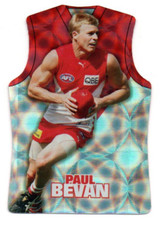 2009 AFL SELECT DIE-CUT - HOLOGRAPHIC GUERNSEY GDC171 Paul BEVAN (SYDNEY)