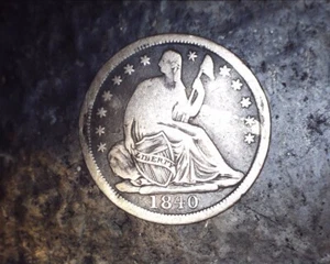 1840 Seated Liberty Half Dime - Picture 1 of 2