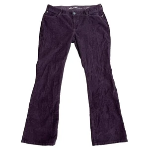 Eddie Bauer Curvy Bootcut Purple Corduroy Pants Women’s 33 - Picture 1 of 7