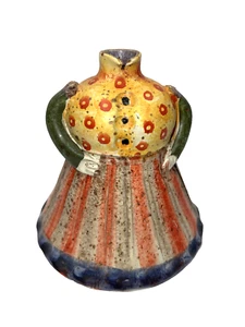 Buntes Blumenmotiv kopflose Frau Kleid handbemalt Vase Kunst viktorianisch - Bild 1 von 13