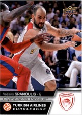 2015-16 Upper Deck Turkish Airlines Euroleague #E30 Vassilis Spanoulis - NM-MT