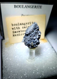 ***ALTER KLASSIKER - Funkelnder Jamesonit, Pyrit & Quarzkristalle, TN Mine Mexico*** - Bild 1 von 9