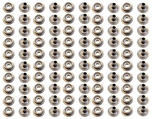 Stainless Steel Snaps, Stud & Eyelet Only, Bottom Part of Snap, 50 of Each Piece - Picture 1 of 4