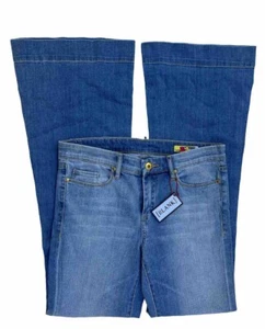 Blank Women's Blue Cotton Regular Dare to Flair Flare Jeans Size 30 - Picture 1 of 14