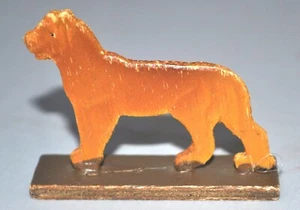 VTG 1920S ANTIQUE STAMPED WOOD SILHOUETTE ZOO, NOAHS ARK TOY ON BASE PANTHER - Picture 1 of 4