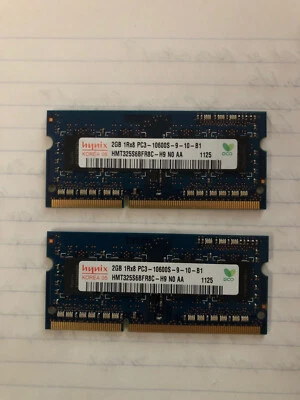 Hynix 4GB Kit (2GB x 2) PC3-10600S SODIMM 1333MHz RAM PC & Apple Mac - Image 1 of 2