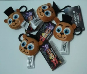 Five Nights at Freddy's Lot of 4 Plush Keychains Freddy Fazbear  Backpack Clips - Picture 1 of 12
