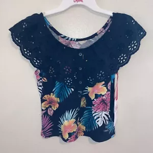 Justice Girls Size Small 7/8 Tank Button Front Summer Kids Tops Shirts - Picture 1 of 3