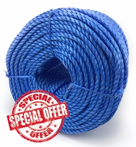 Película dividida de polipropileno azul de 20 mm cuerda de polipropileno de 3 hebras x bobina de 50 metros BARATA - Imagen 1 de 5