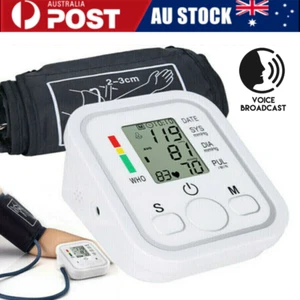 Digital Blood Pressure Monitor Upper Arm Automatic BP Machine Heart Rate Monitor - Picture 1 of 12