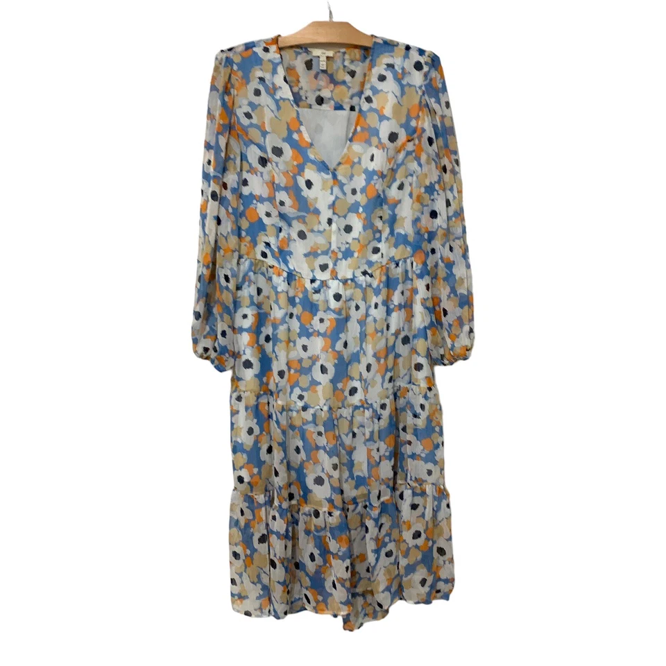 Joie | Dress Floral Field Maxi Tiered V Neck - Size Large