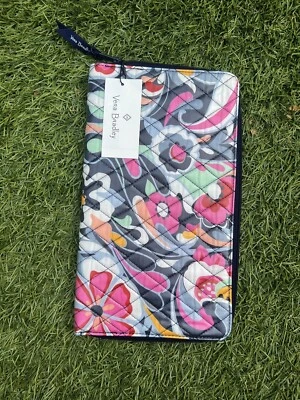 NWT Vera Bradley Personal Travel Organizer Mod Paisley Zip Around Wallet SLEEK! - Imagem 1 de 4