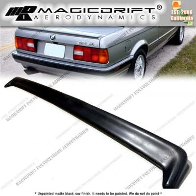 For BMW 3-SERIES E30 Urethane Rear Boot Trunk Deck Lid Lip Spoiler Wing IS Style Foto 1 de 4