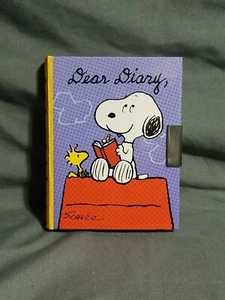 Vintage Peanuts Snoopy Diary w Comb Lock .. Dear Diary By Schulz! - Picture 1 of 5