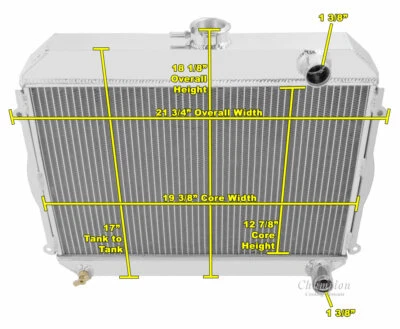 Radiador Champion confiable de 3 filas para Toyota Corolla #CC435 1971 1972 1973 1974 Foto 1 de 4
