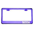 Purple Chrome License Plate Frame 500E Laser Etched Metal Screw Cap