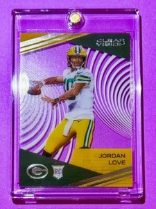 Jordan Love CLEAR ACETATE GREEN BAY PACKERS ROOKIE CARD PANINI CLEAR VISION RC! - Picture 1 of 5