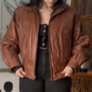 Vintage Adventure Bound Wilson's Brown Leather Jacket Size XS - Picture 1 of 6