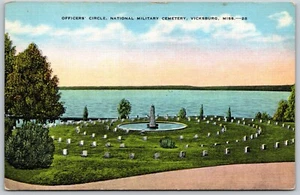 Postal Mississippi Vicksburg MS National Military Cemetery Officers Circle - Imagen 1 de 2
