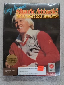 NEW Greg Norman's Shark Attack Golf Virgin Melbourne  1990 Amiga Big Box SEALED - Picture 1 of 4