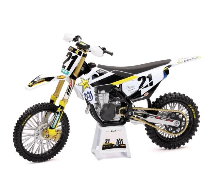 ROCKSTAR HUSQVARNA TEAM BIKE FC450 1/12 scale DIECAST CAR NEW RAY 58233 - Image 1 of 1
